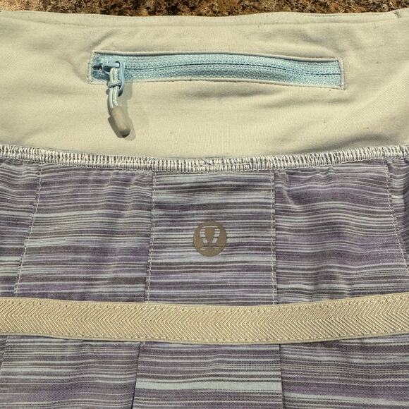 Lululemon Skort Skirt Pleated Tennis Athleisure Sporty Feminine Golf Stripe 8 - Picture 3 of 9